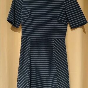 Banana Republic navy with white stripes knee length dress